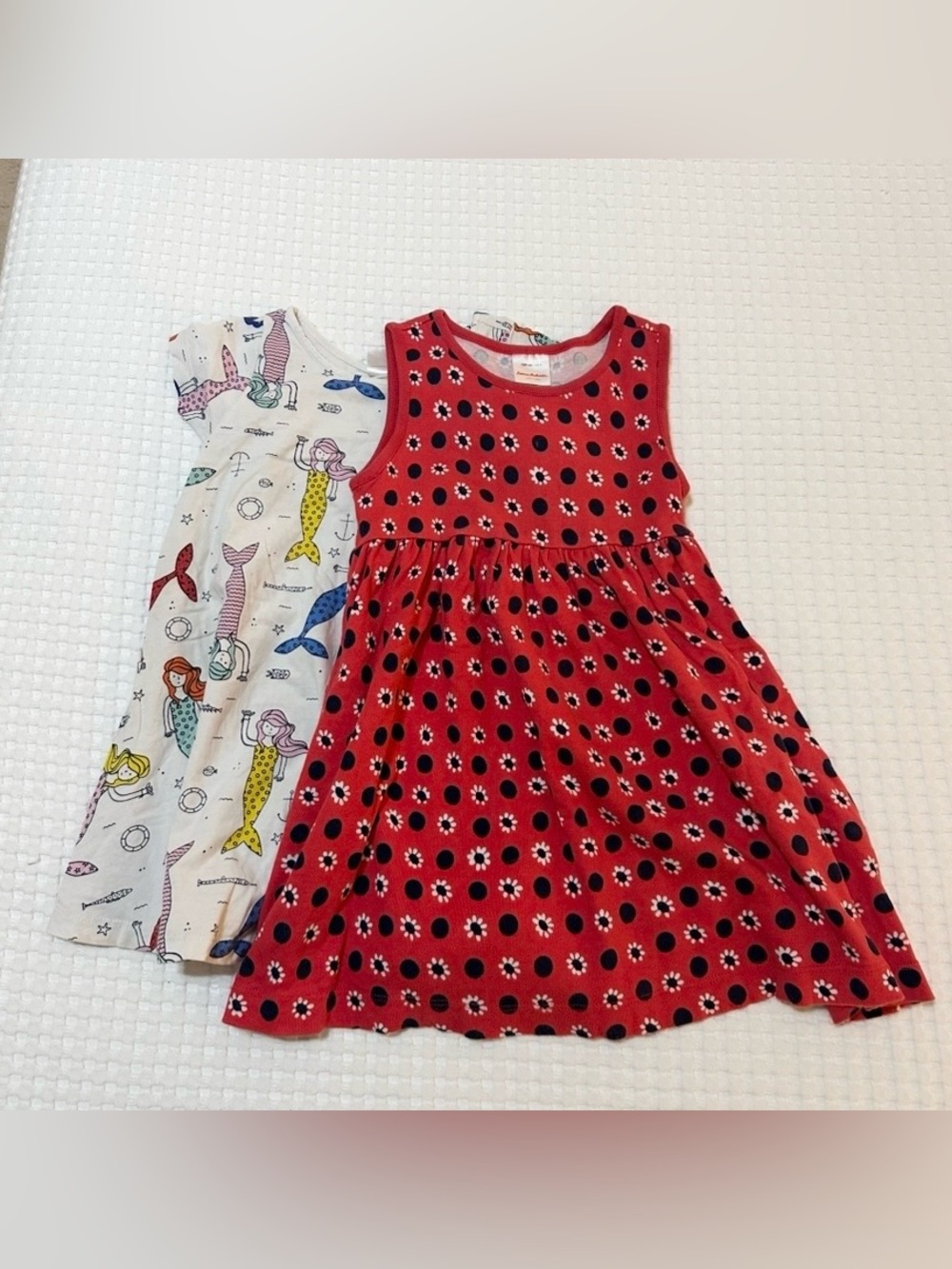 Hanna Andersson Bundle Of 2 Play Dresses Ladybug/Mermaid Girls Size 100 4